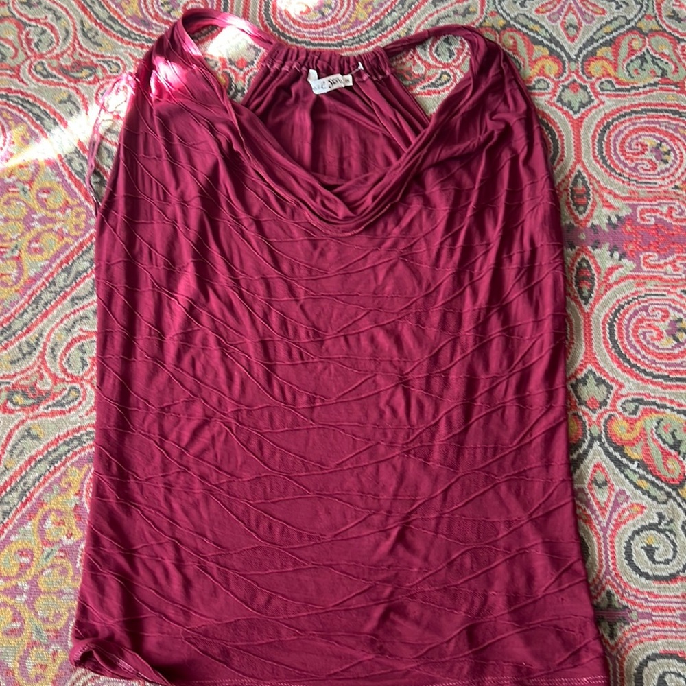 Michael Stars OS Eve Cowl-neck sleeveless top